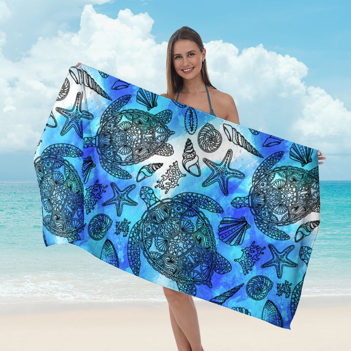 Beach towel with striking surf design Kalsten