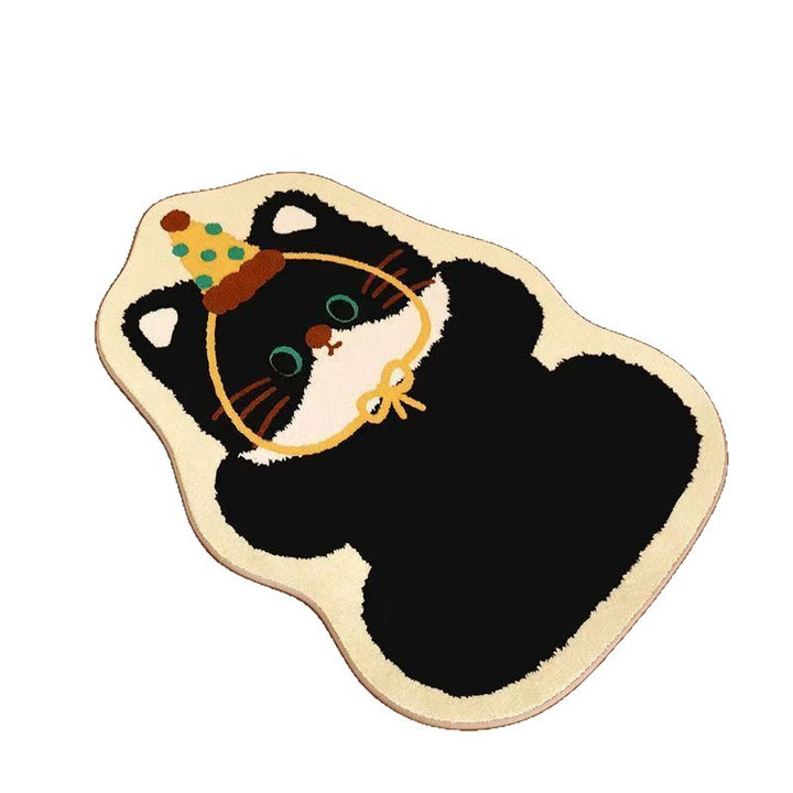 Cartoon Cat-Themed Bath Mat Kalsten