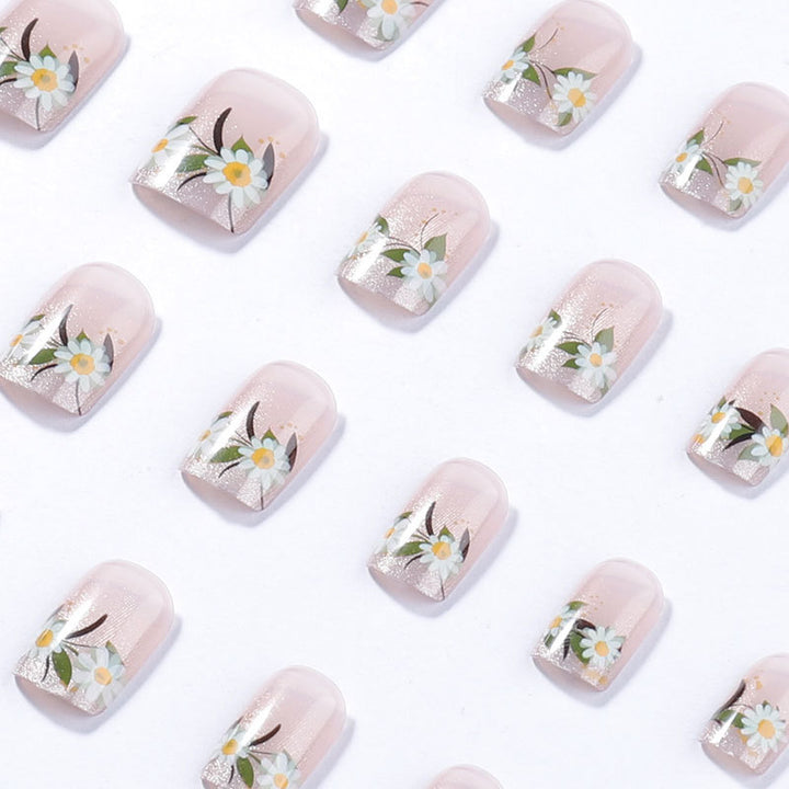 Floral Themed Press-On Nails
