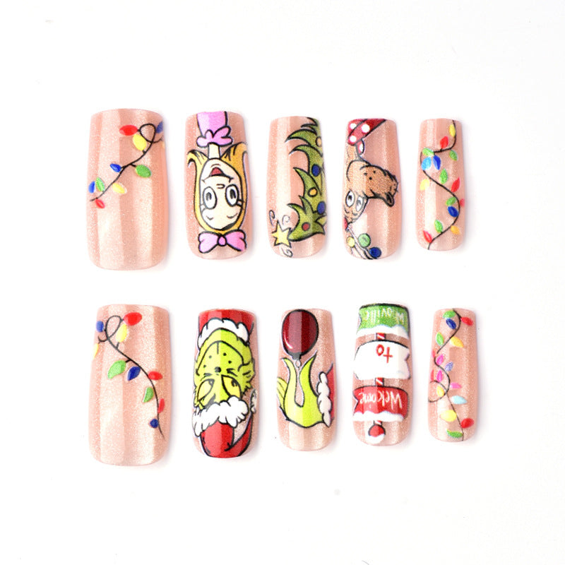 Themed Holiday Press-On Nail Art Set