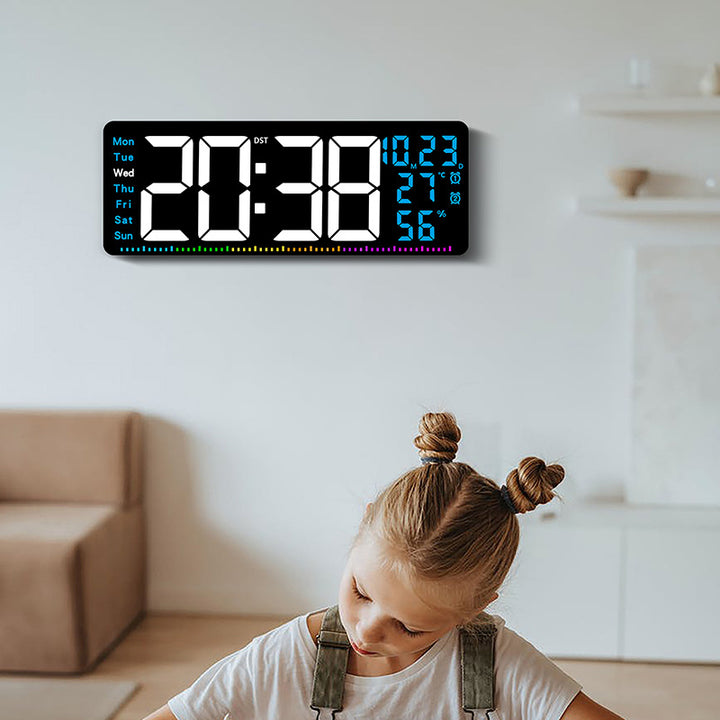 Digital alarm clock with large LED display and weather data Kalsten