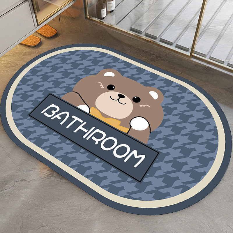 Cute Cartoon-Themed Bathroom Mat