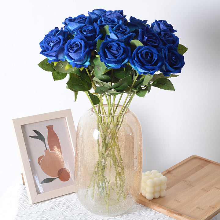 Elegant Silk Black Rose Stem