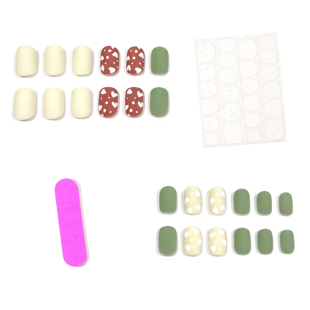 Artistic Heart-Embellished Nail Art Set Kalsten