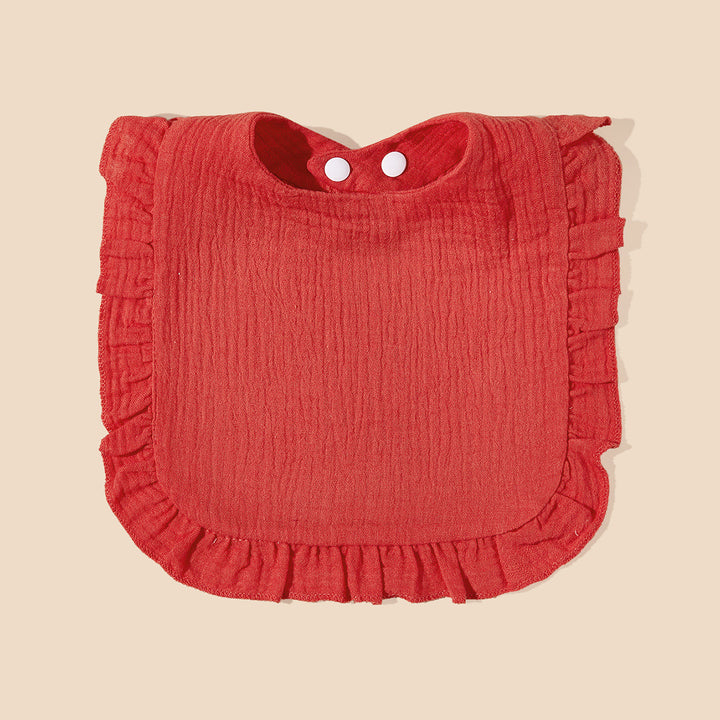 Soft Ruffled Muslin Baby Bib kalsten