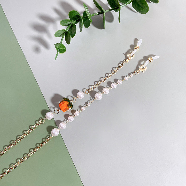 Elegant necklace with pearls and rubies Kalsten