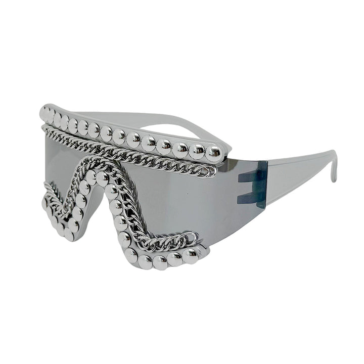 Women's fashion sunglasses with luxurious chain frame and shimmering accents Kalsten