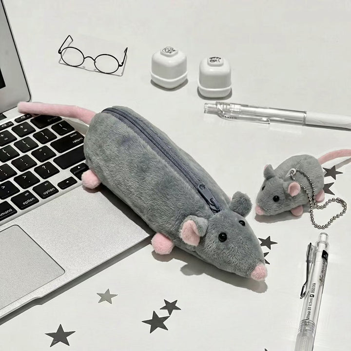 Cute Plush Mouse Pencil Case
