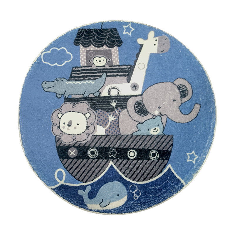 Rabbit-Themed Round Area Rug Kalsten