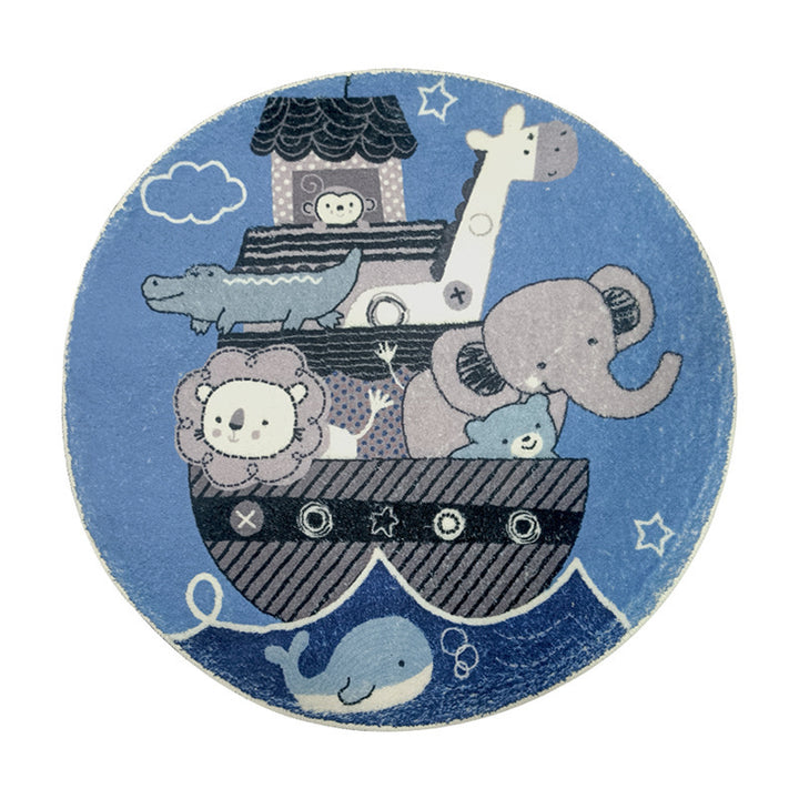 Rabbit-Themed Round Area Rug Kalsten