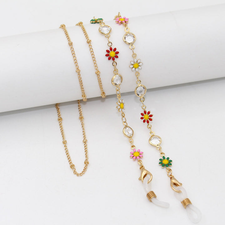 Elegant Cross-Embellished Eyewear Chain Kalsten