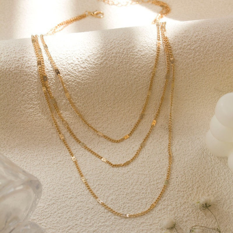Layered Sleek Chain Necklace Kalsten