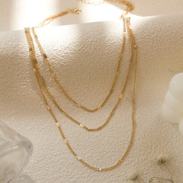 Layered Sleek Chain Necklace Kalsten