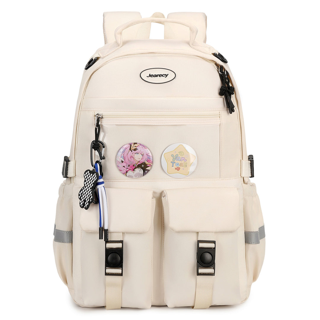 Versatile Cartoon-Embellished Casual Backpack Kalsten