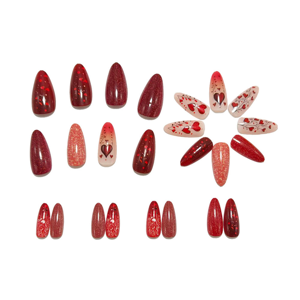 Artificial nails with heart design Kalsten