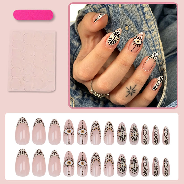 Acrylic nail set with creative and stylish decorations Kalsten
