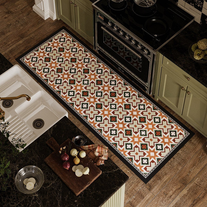 Floral Pattern Kitchen Runner Mat for Home