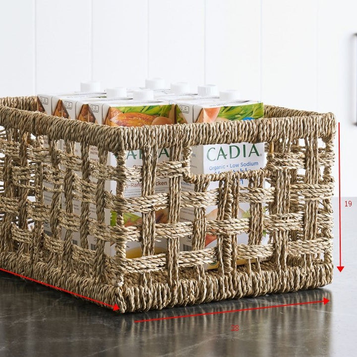 Rustic Woven Storage Basket Kalsten