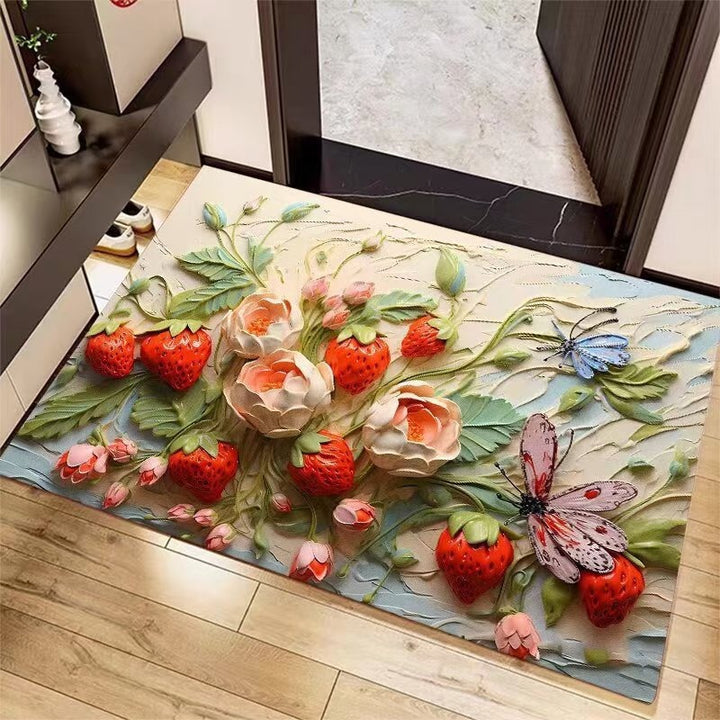 Elegant Floral Pattern Area Mat