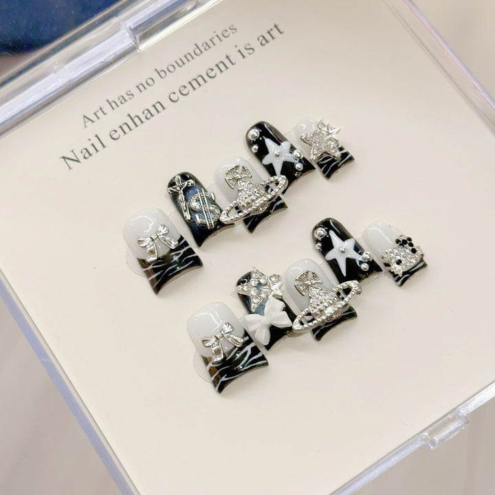 Decorative Rhinestone-Encrusted Nail Art Set