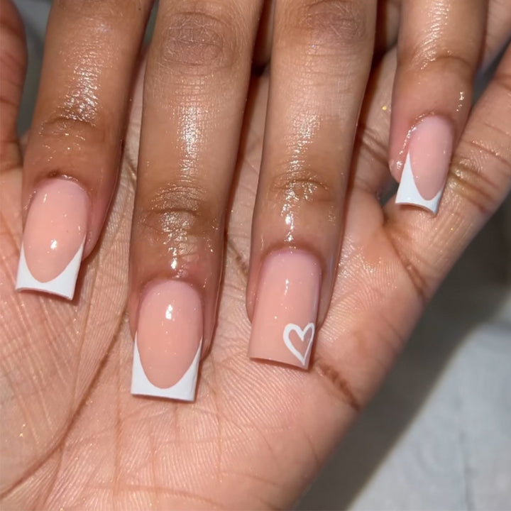 Elegant Heart-Designed Press-On Nail Tips Kalsten