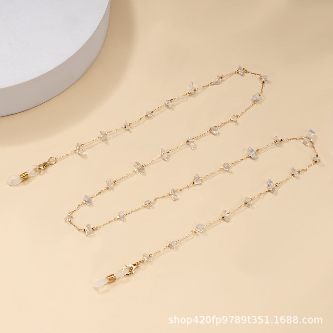 Multi-Color Stone Chain Necklace kalsten