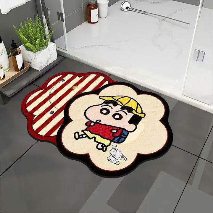 Cartoon-Themed Plush Bath Mat