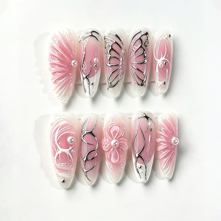 Artistic Sculpted Press-On Nail Set Kalsten