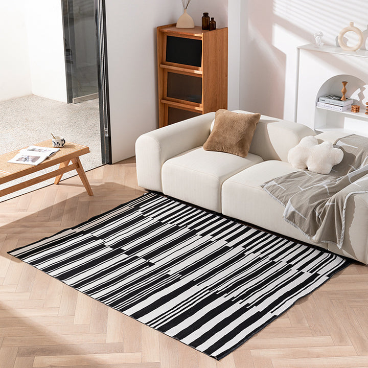 Modern flat-woven living room rug with abstract geometric design Kalsten