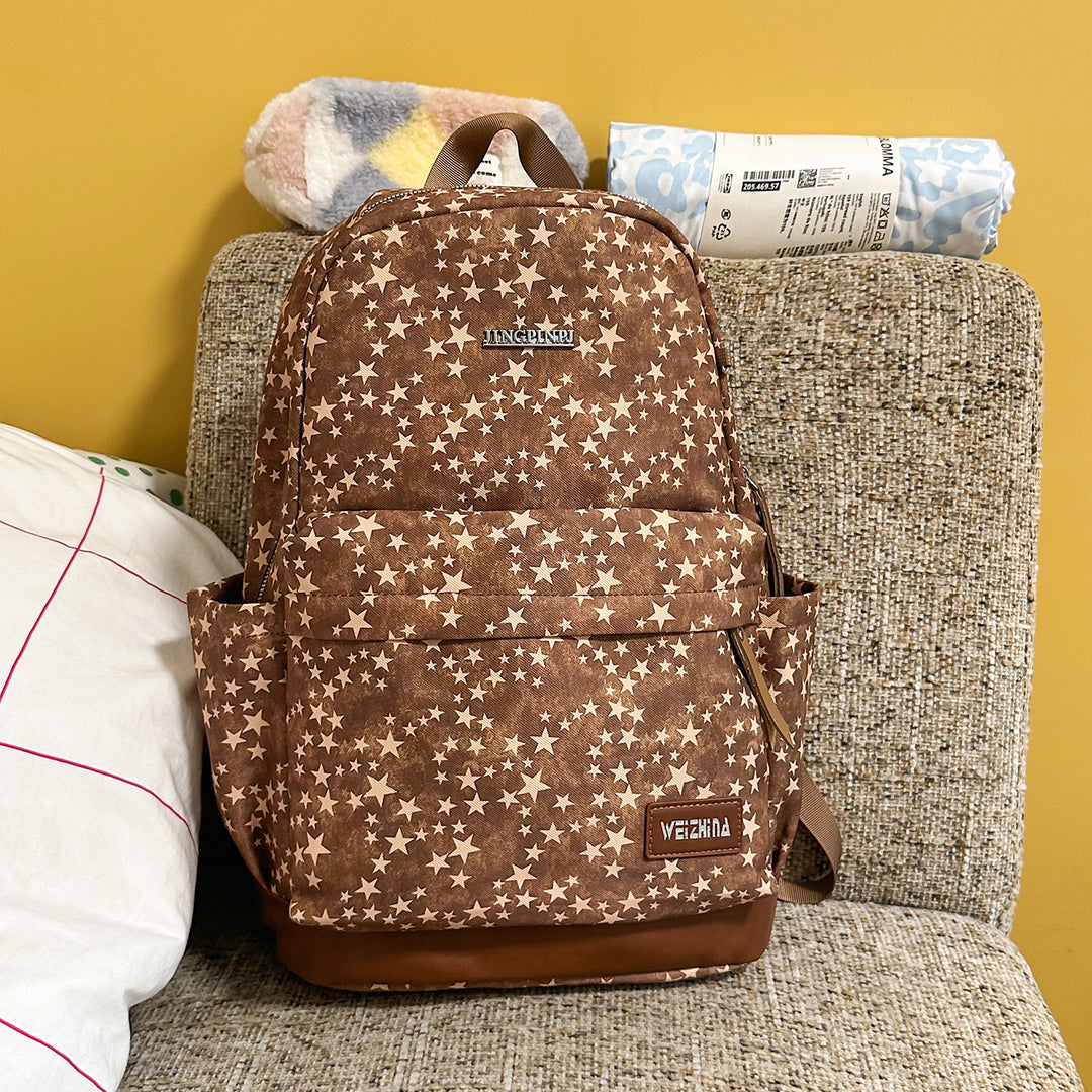Stylish Star-Printed Casual Backpack Kalsten