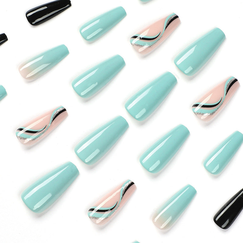Artistic Gel Nail Extensions in Modern Design Kalsten