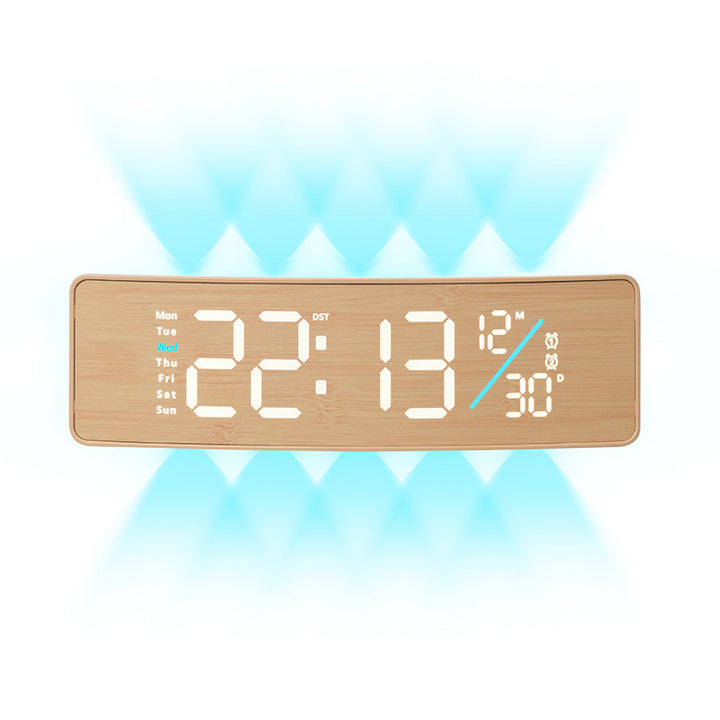 Digital display alarm clock with weekday display and temperature Kalsten