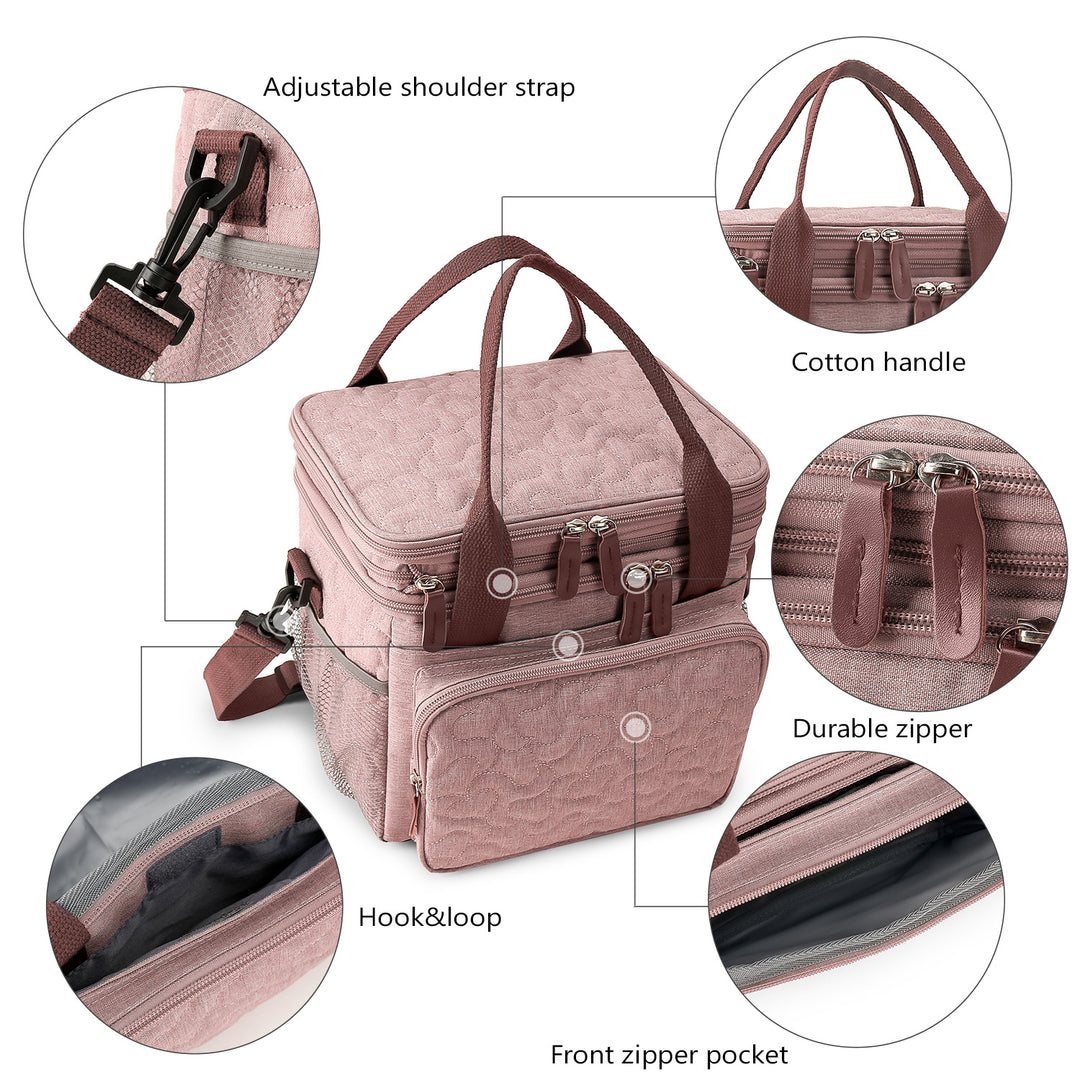 Cooler bag with insulated compartments and reinforced carrying system Kalsten