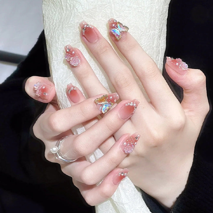 Decorative Press-On Nail Design Set