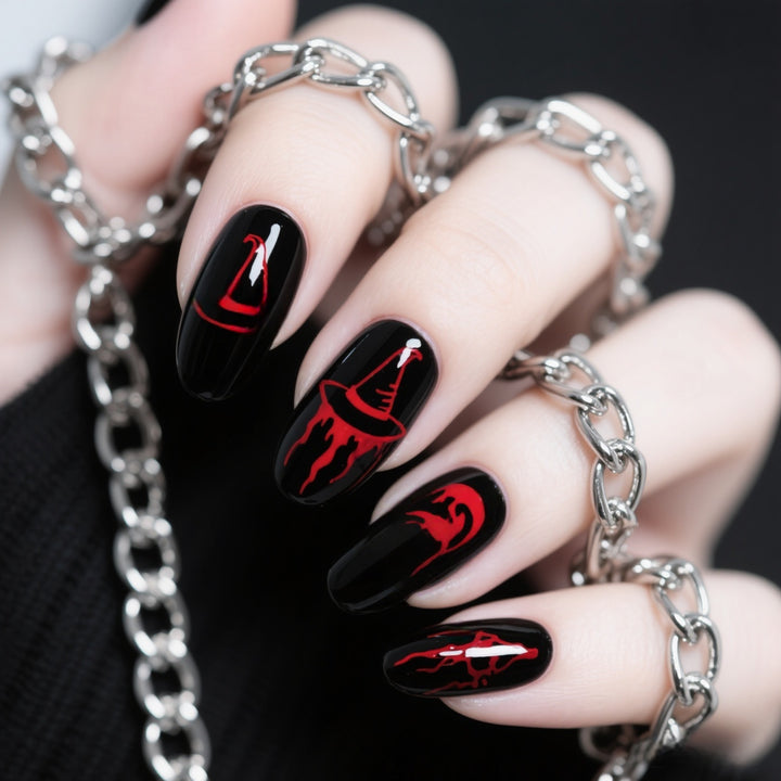 Artistic Halloween-style Press-on Nails Kalsten