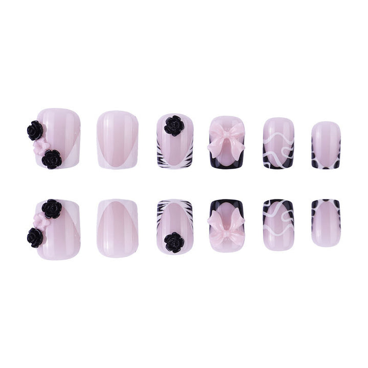 Artistic Press-On Nail Art