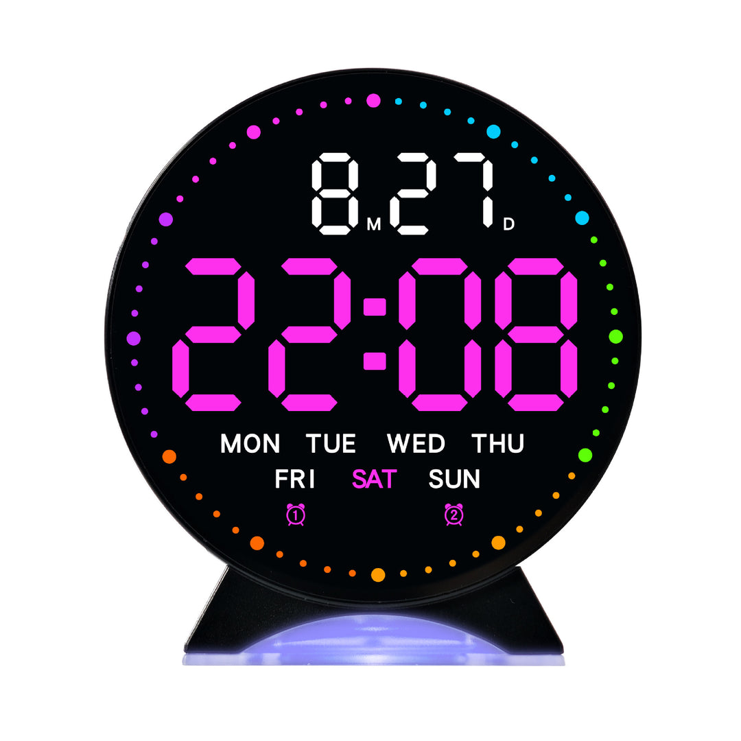 Digital alarm clock with large LED display and multifunctional display Kalsten