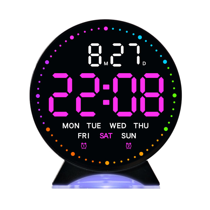 Digital alarm clock with large LED display and multifunctional display Kalsten