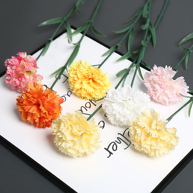 Realistic Silk Carnation Stem