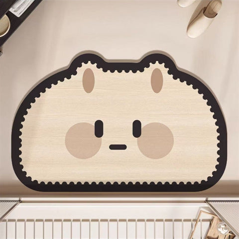 Cartoon Cat-Shaped Area Mat