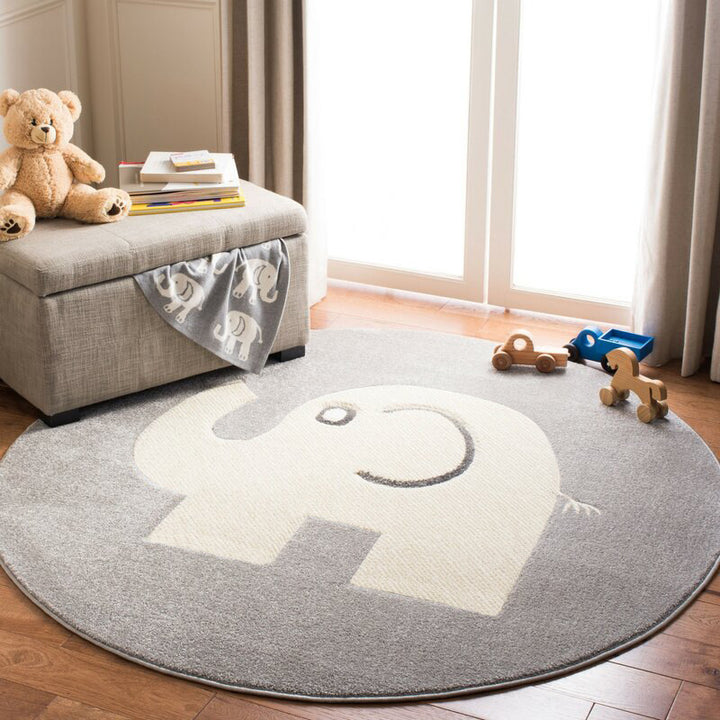Rabbit-Themed Round Area Rug Kalsten