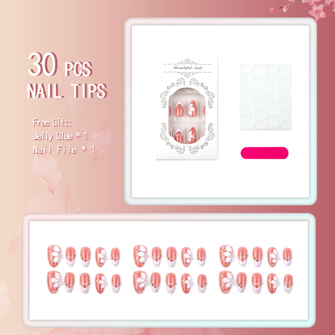 Decorative Handcrafted Press-On Nail Art Set