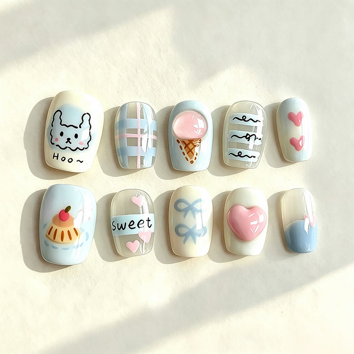 Creative Themed Press-On Nail Set Kalsten