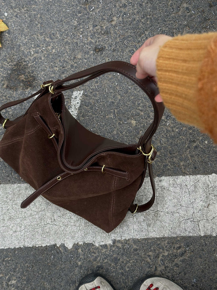 Elegant Suede Shoulder Bag Kalsten