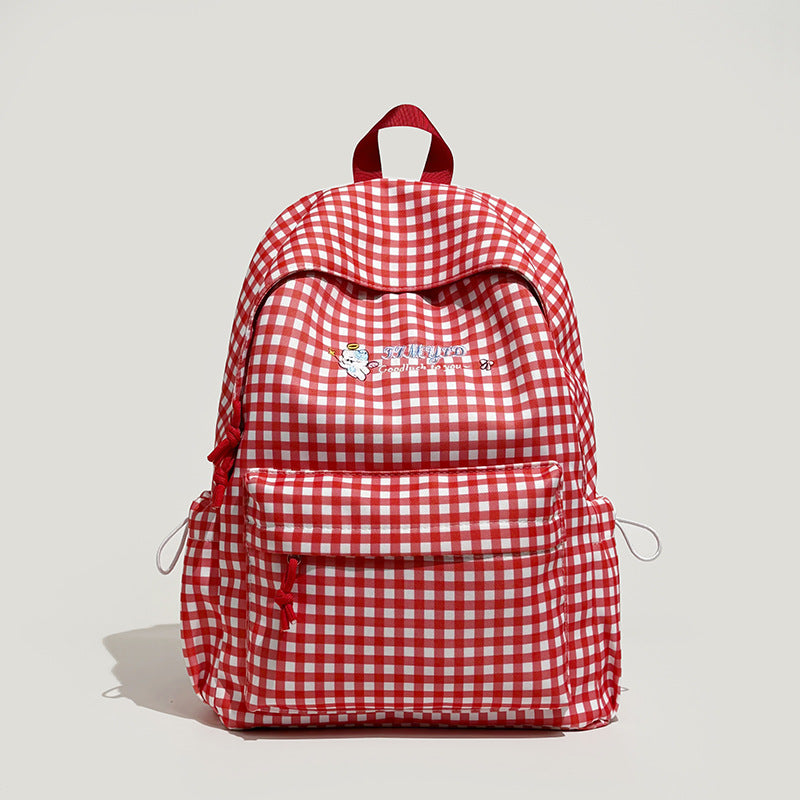 Cute Gingham Patterned Backpack Kalsten