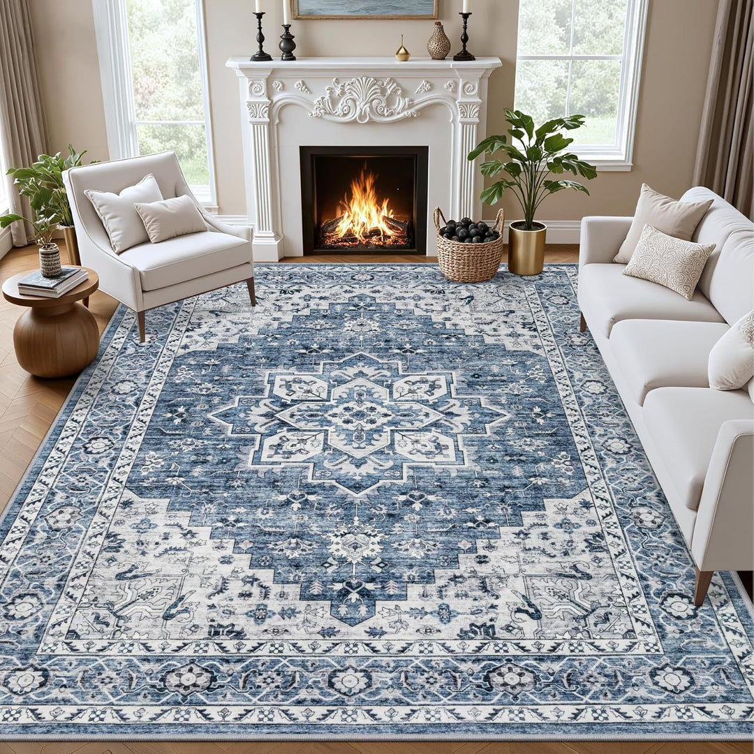 Vintage-Inspired Abstract Area Rug Kalsten