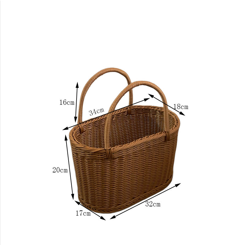 Handcrafted Woven Storage Basket with Liner Kalsten