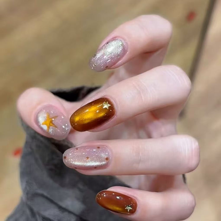 Glittery Ombré Nail Art Extensions