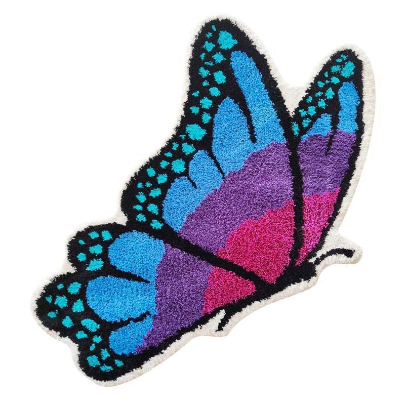 Butterfly-Shaped Decorative Bath Mat for Bathroom
