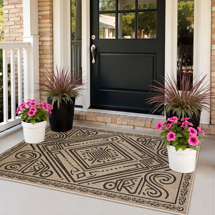 Intricate Floral Design Runner Mat